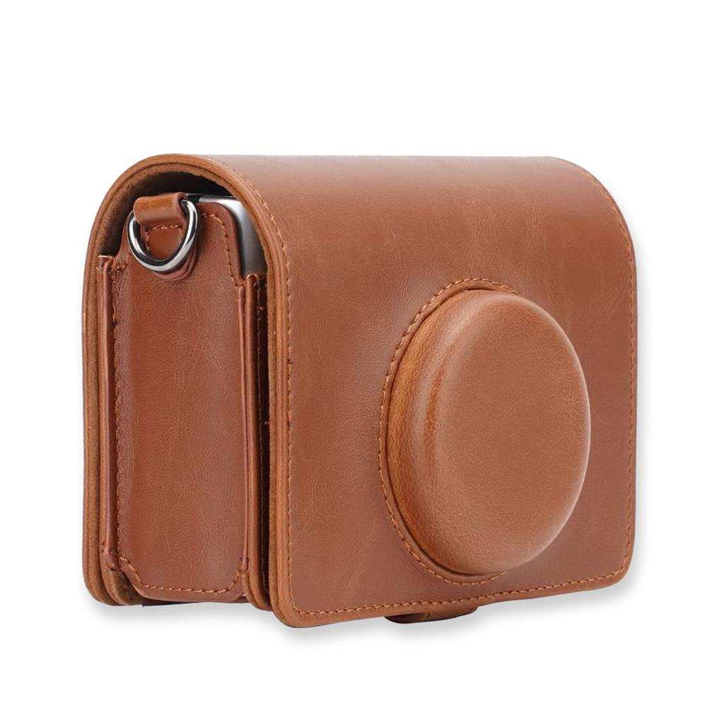 Fujifilm Instax Mini Evo Kamera Instax Mini EVO PU Leder Schutzhülle mit Verstellbarem Schultergurt Einfache Instax Kamera Voll Einfache zu Tragende Hülle, Gurt,
