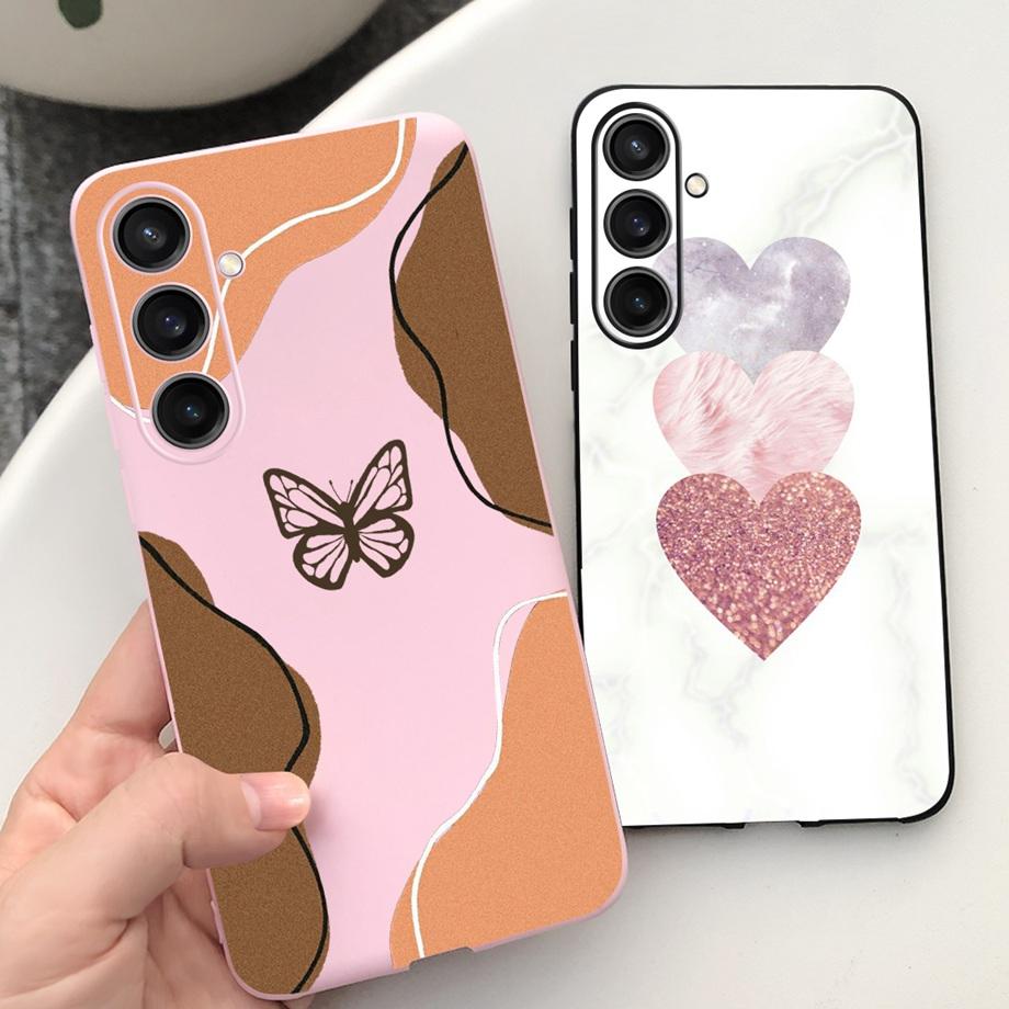 For Samsung S24+ S24 Plus Case Cover Samsung Galaxy S24 Ultra Pro Capa Camera Protector Shockproof TPU Soft Fundas With Pattern