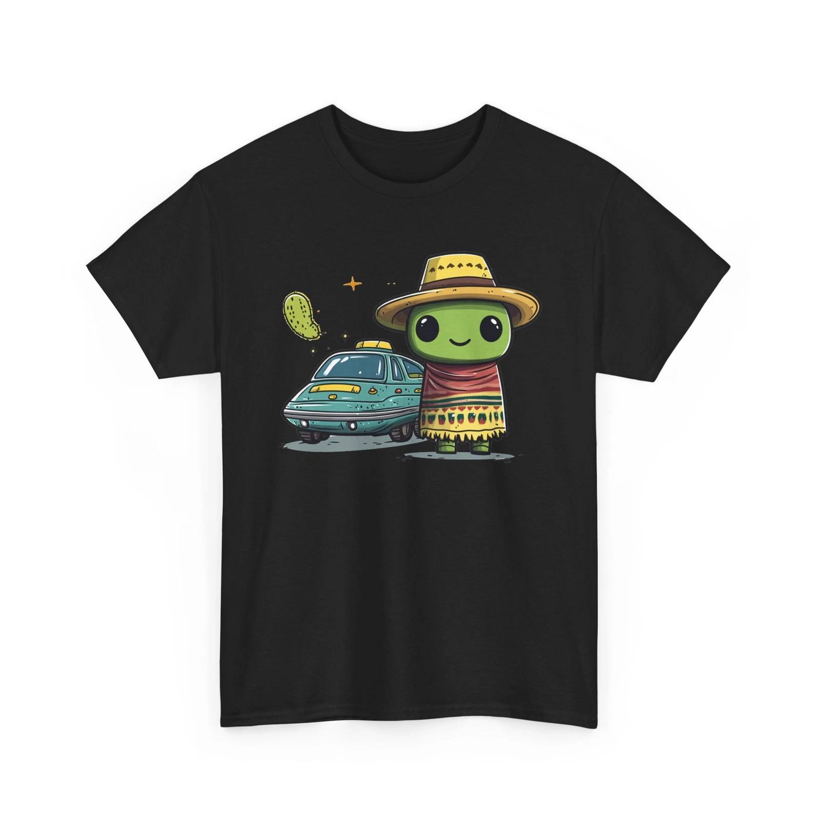 Mexican alien Shirt | UFO Lover T-Shirt | Alien Graphic Tee | Cool Sci-Fi Shirt XL