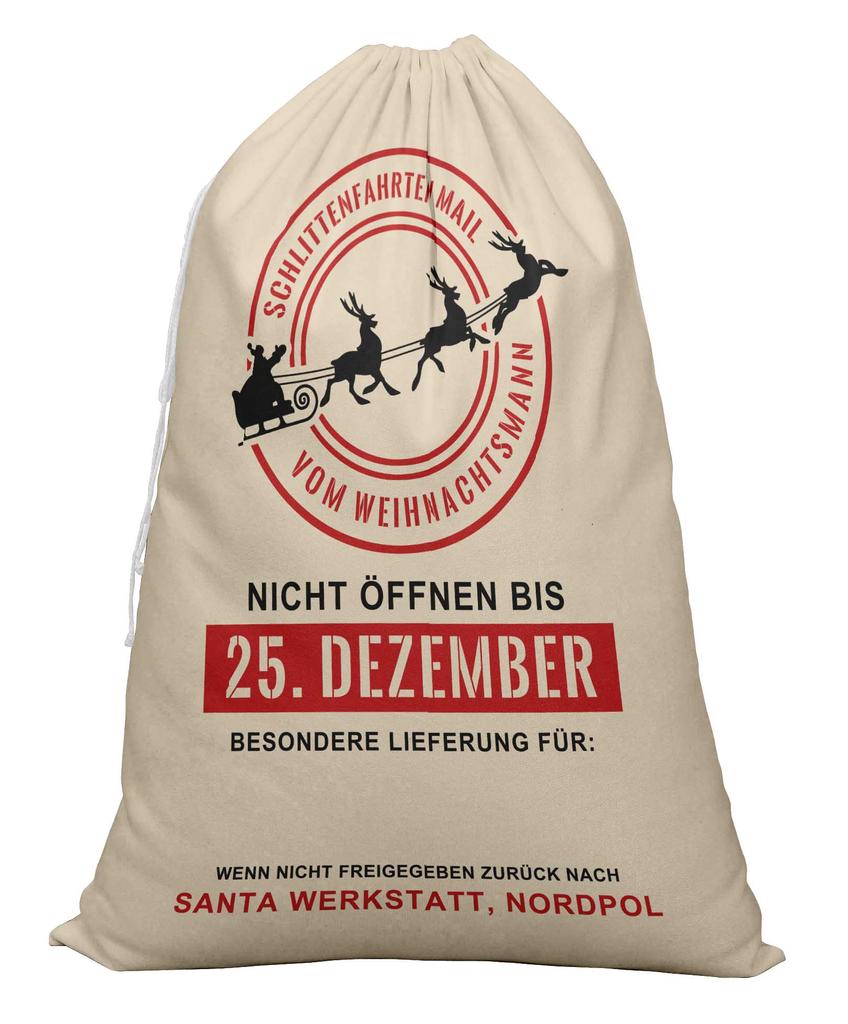 Printtoo Large Drawstring Canvas Bag Christmas Sack Bags Santa Gift Sack Custom Party Favor 2 Pcs 27x20 Inch