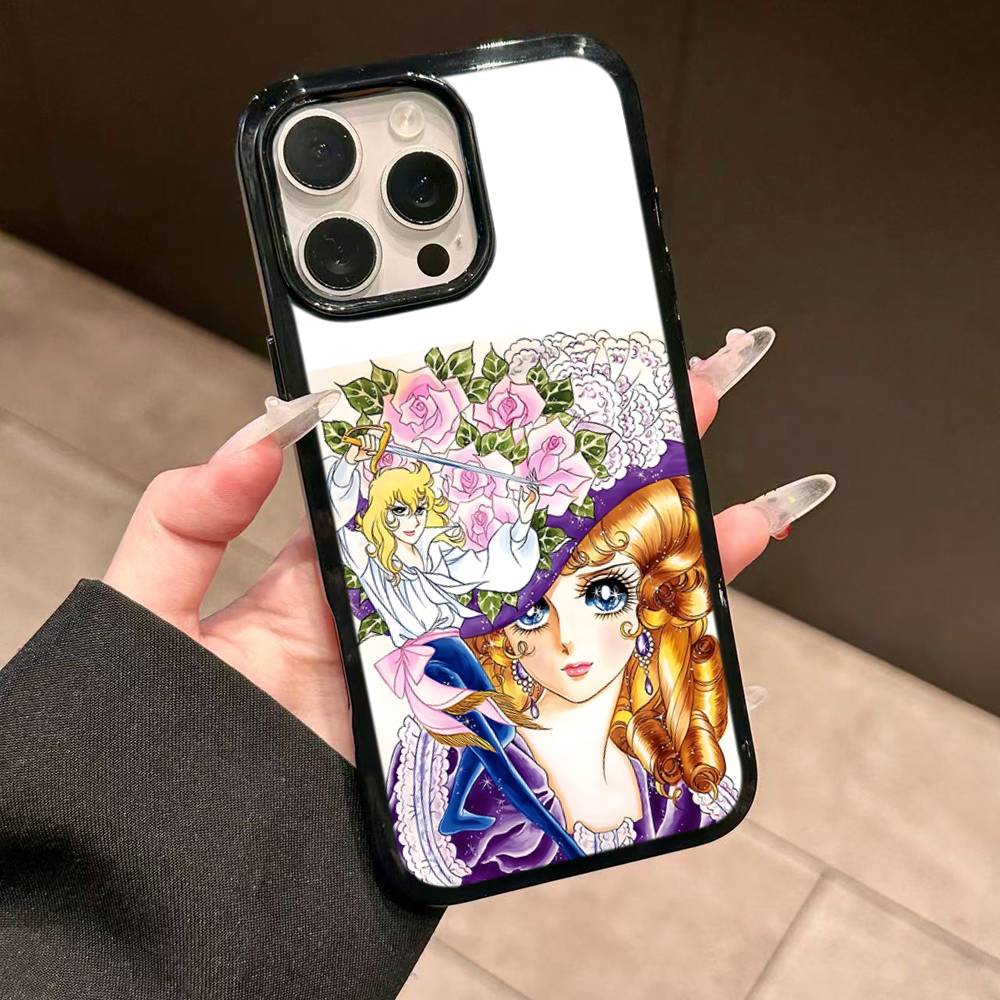 Rose Of V-Versailles Lady Oscar Phone Case For IPhone 16 Pro Max 15 14 Plus 14 13 12 11 17 PC+TPU Cases Back Cover