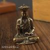Mini Buddha Statues Copper Home Decoration Desktop Decor Sitting Miniature Home Office Desk Car Figurines Crafts Ornament New