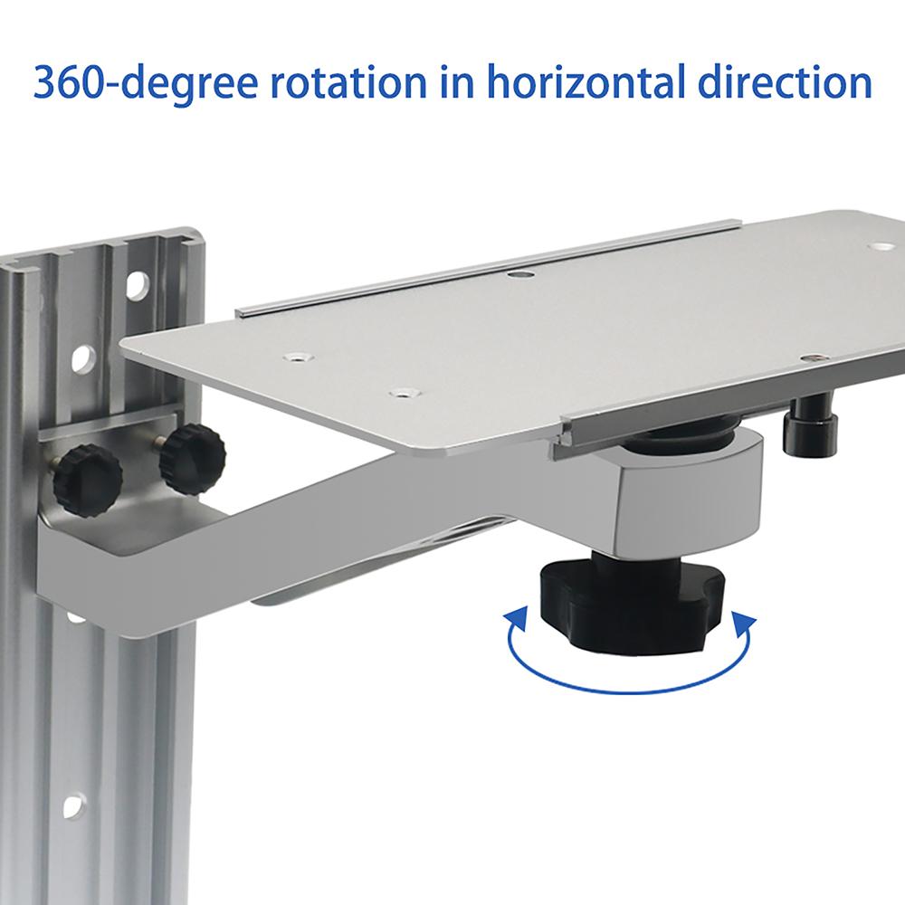 Single Monitor Wall Mount Adjustable Fits,Aluminum Alloy S Shape Wall Mount, Device Monitor Stand with Storage Basket, Wall Mount for Monitor