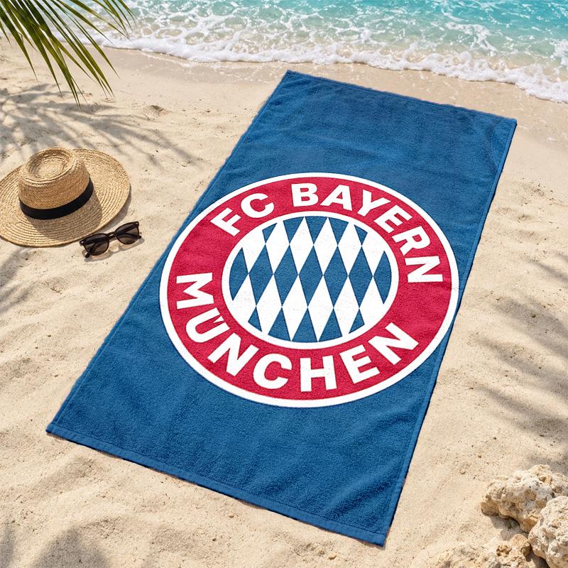 FC Bayern Münih Mikrofiber Plaj Havlusu Hızlı Kuruyan Kum Tutmaz Hafif Seyahat Yüzme Kamp İçin Plaj Havluları