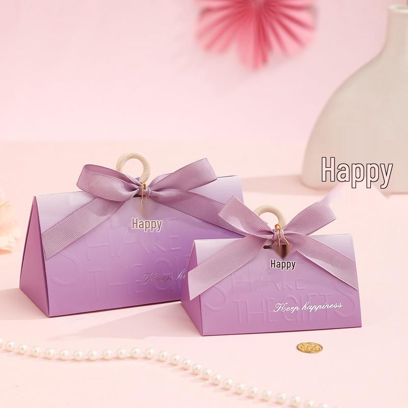 Elegant Purple Wedding Candy Box 2025: New Style Light Luxury for Engagement Party Favors