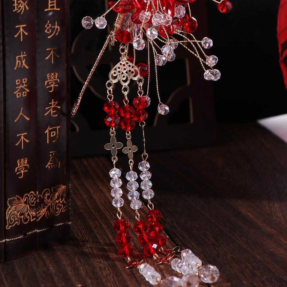 Luxury Bride Tiaras Tassel Wedding Hairband Retro Bride Headdress  Hair Accessories