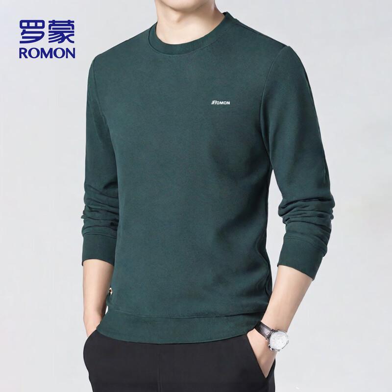 

ROMON Men s WY01 Casual Long Sleeve Round Neck Sweatshirt XL