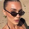 Small Oval Sexy Sunglasses Designer Men Retro Sunglasses Woman Stylish Premium Shades UV 400 Protection Thin Black Eyewear