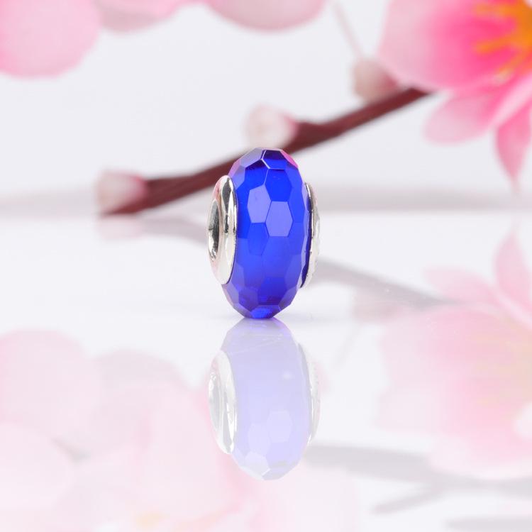 Pandora Pärlor: Europeisk & Amerikansk S925 Sterling Silver Facetterad Glas Berlockpärla