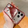Glitter Diamond Flower Butterfly Case for For Iphone 16 1 14 13 17 Pro Max Air Plus 12 Plating Bling Rhinestone Phone Cover