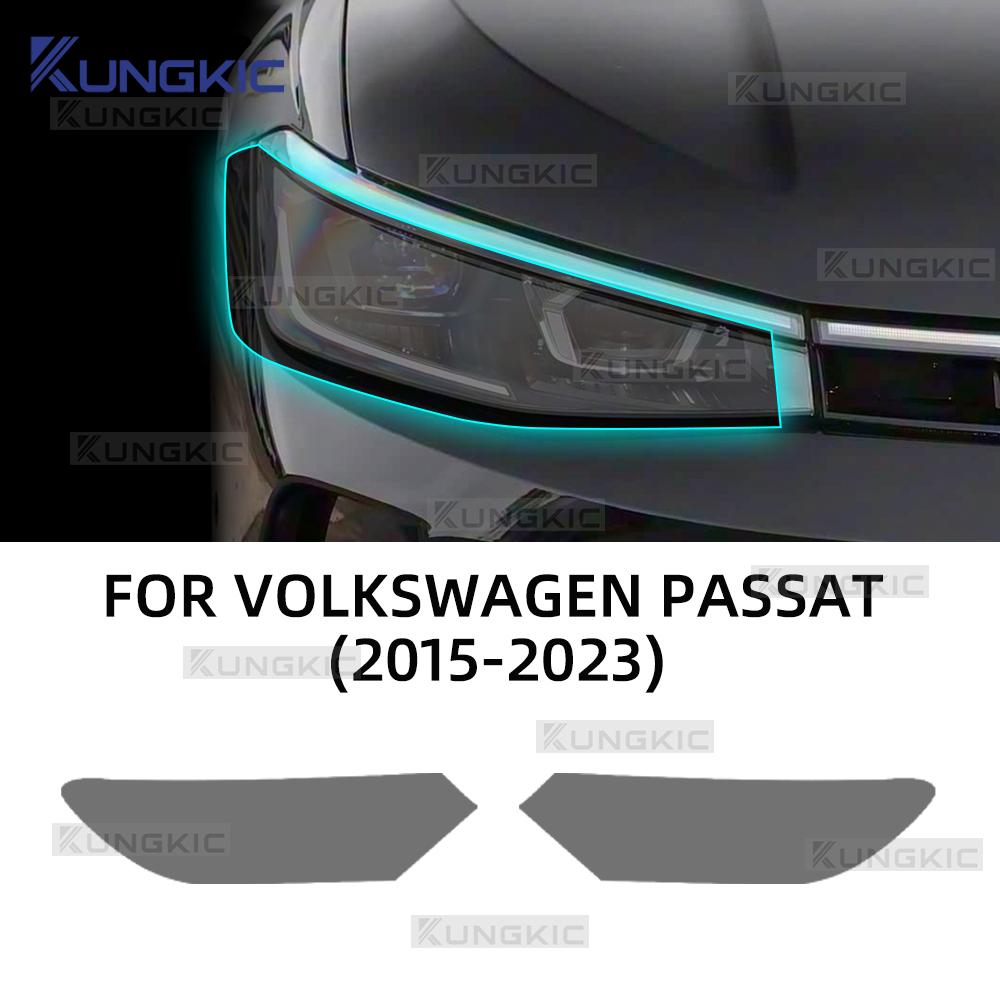 

For Volkswagen Passat B8 2015 2016 2017 2018 - TPU Clear Smoked Headlight Film Anti-scratch Protection Sticker smoked headlight