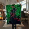 1PC Roronoa Zoro Patterned Flannel Blanket Suitable For All Seasons For Home Decor Warmth And Comfort Gifts Holiday Present