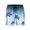 Men Swim Shorts Quick Dry Beach Trunks Elastic Waist Drawstring Swimwear with Tree Print for Pool Spa Vacation