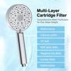 Easy installs No Tool Shower Head 10 Sprays Pattern Pressure Booster Strong ABS Construction for Strong Water Flows