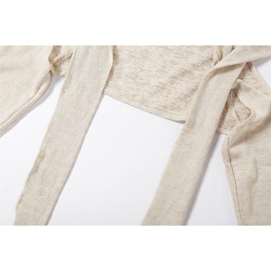 Trička s dlouhým rukávem a kapucí Sexy trička Harajuku Ženy Y2k Estetický Grunge Streetwear Crop Top Tenký Cardigan