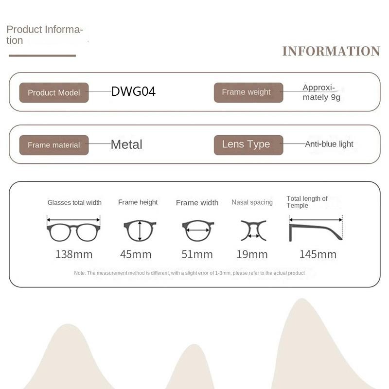 Fashion unisex square Plain glasses for men women Metal frame glasses polygon eyeglasses Gentle Black anti blue light