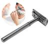 Men Manual   Zinc Alloy NonSlip CloseFitting DoubleSided Blade Shaving Knife(Silver )