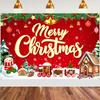 Merry Christmas Backdrop Banner Santa Snowman Background Christmas Decorations for Home2026 Navidad Noel Xmas Gifts NewYear 2026