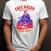 Cafe Racer T Shirt 1960s Ton Up Boys Rocker Rock Roll Biker Motorcyclists Vintage Graphic Soft Stretched Breathable