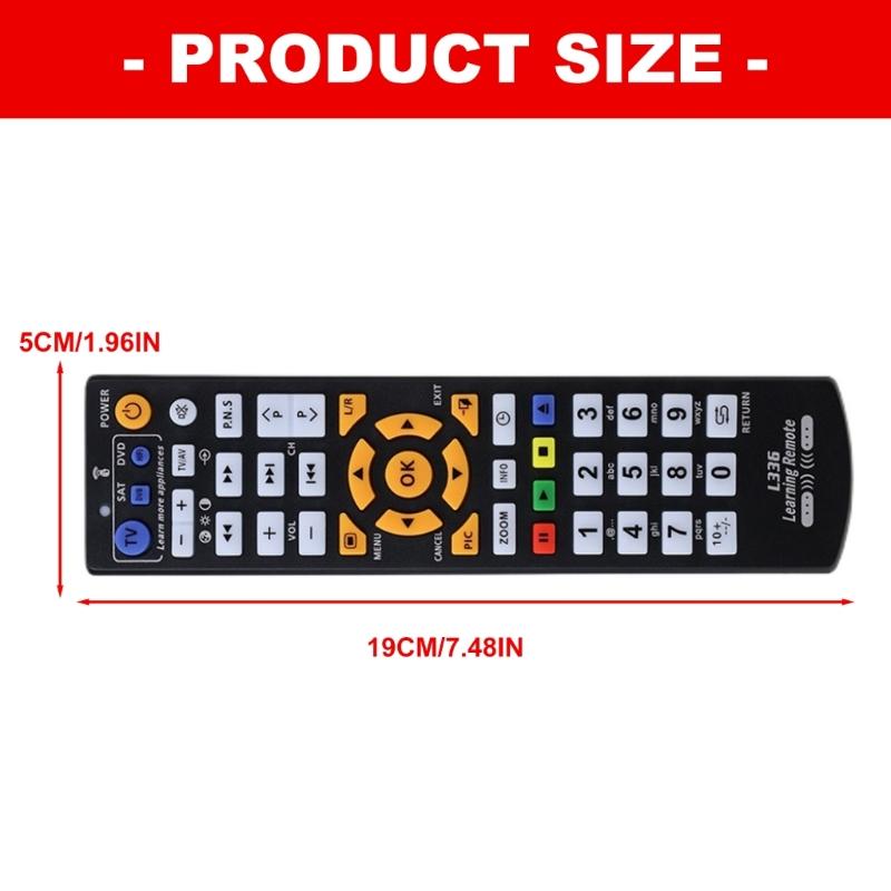 L336 Learning Remote Control for Multiple Devices TV Music Player Devices Simplified Home Entertainment Control