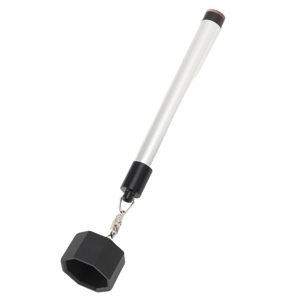 Pool Cue Chalk Holder with Spikes and Cover Metal Chalk Pen for Billiard Stick Tip Repair Octagonal