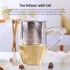 New Stainless Steel Tea Infuser Metal Mesh Cup Strainer Loose Leaf Filter with Lid Tea Leak Coffee Mesh Filter Teaware