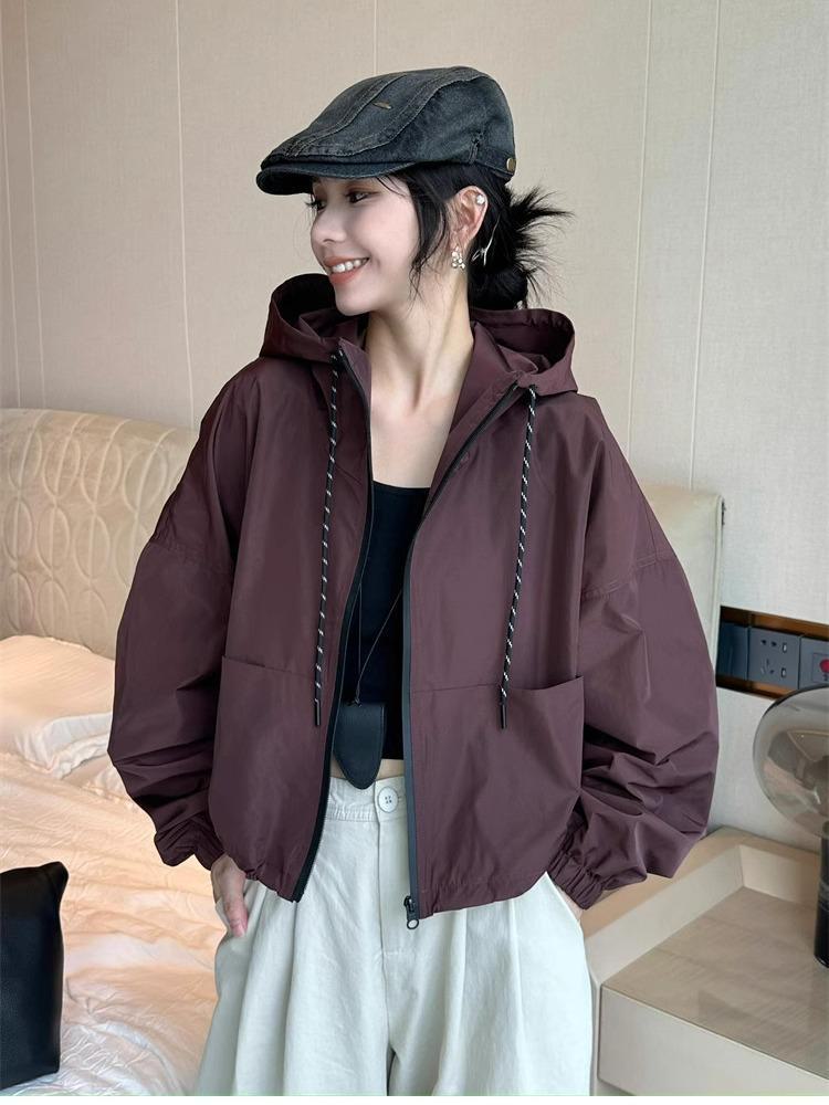 Women's Western-Style Hooded Assault Jacket - 2024 Autumn Casual Short Outerwear