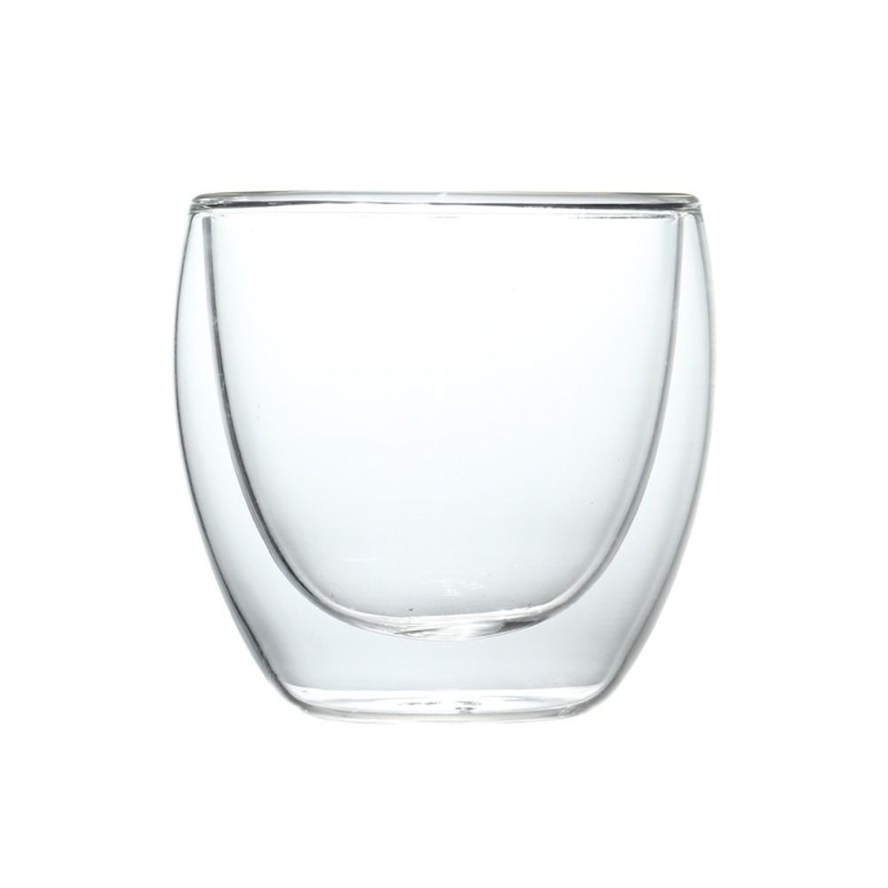 Milk Tea Beer Double Wall Layer Cup Coffee Glass Insulated Mug Heat Resistant