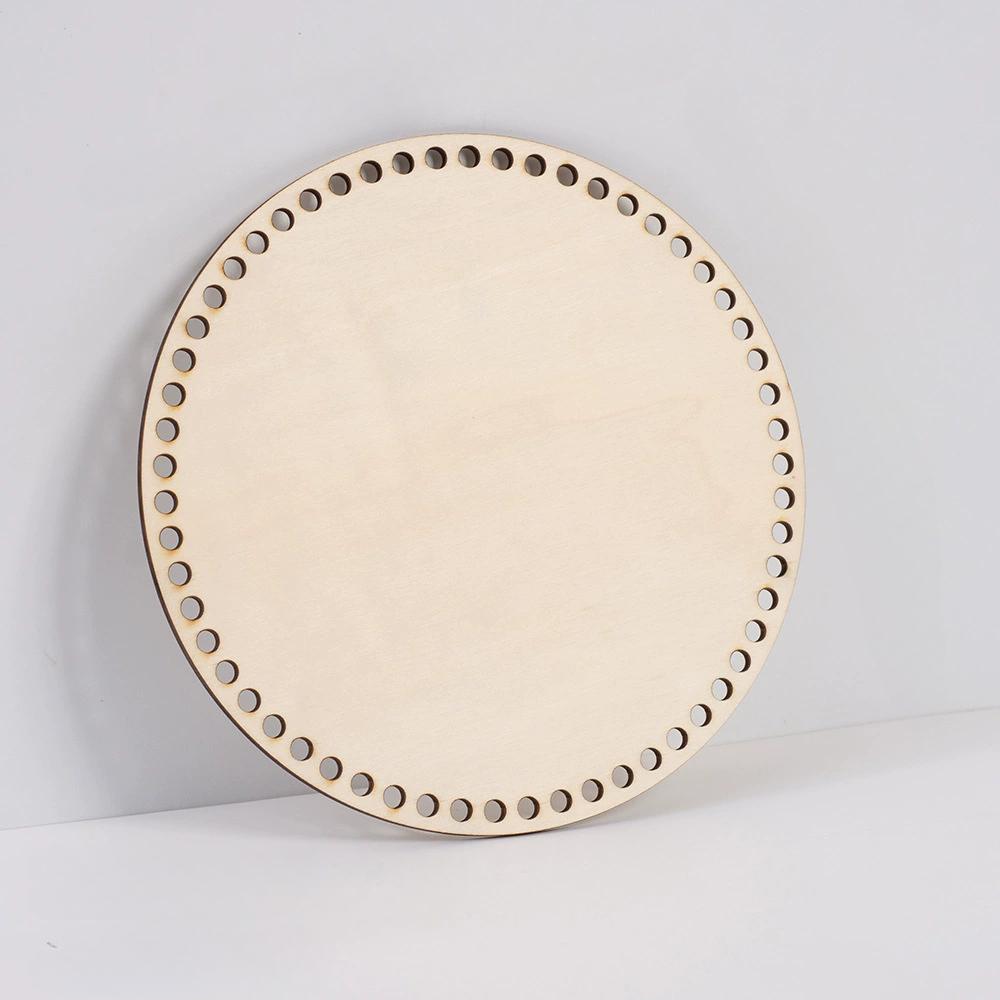 

Crochet Basket Base Unfinished Blank Wood DIY Bag Storage Basket Carved Hand-Woven Frame Crafts Home Decor Wood Slices VIE LENTE 20cm