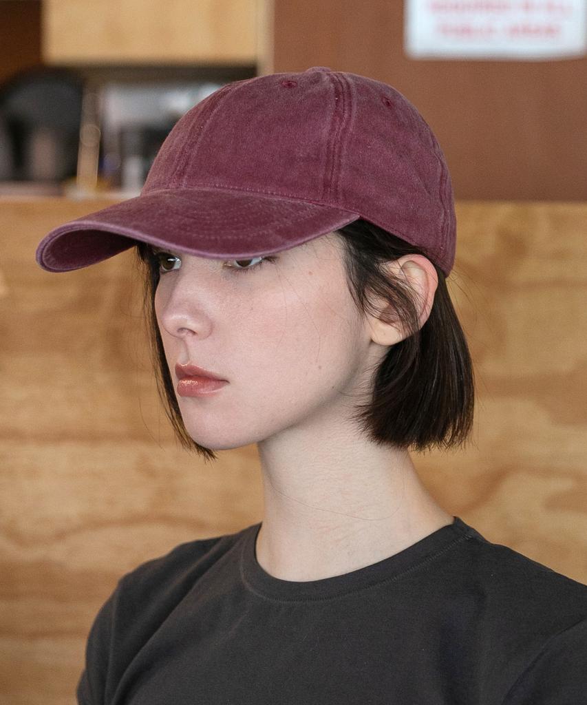 Chaebteo Standard Stone-Washed Ball Cap-Burgundy