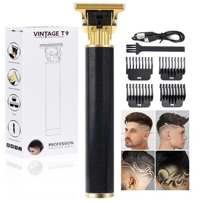 T9 USB Elektrischer Haarschneider für Männer Haarschneidemaschine Wiederaufladbarer Rasierer Trimmer Technischer Bartschneider