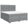 Vidaxl Letto Continentale Con Materasso, Grigio Chiaro, Tessuto, 180X200Cm