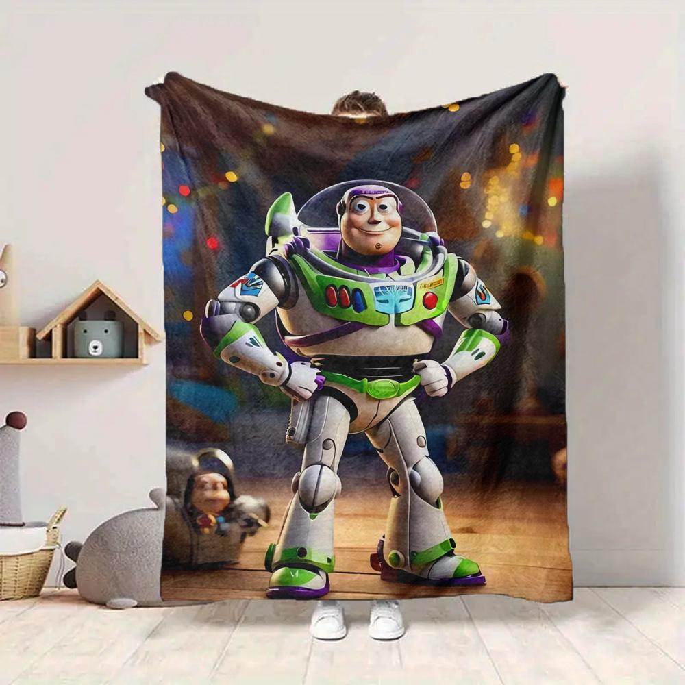 1Pc Buzz Lightyear Adventure Blanket Soft And Comfortable Casual Warm Camping Travel Christmas Halloween Xmas Gift M924354