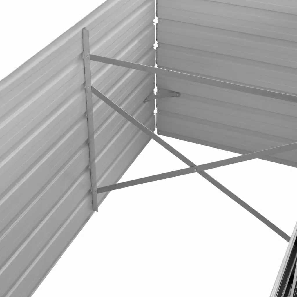 Garden Raised Bed Anthracite 240 X 80 X 45 Cm Galvanized Steel