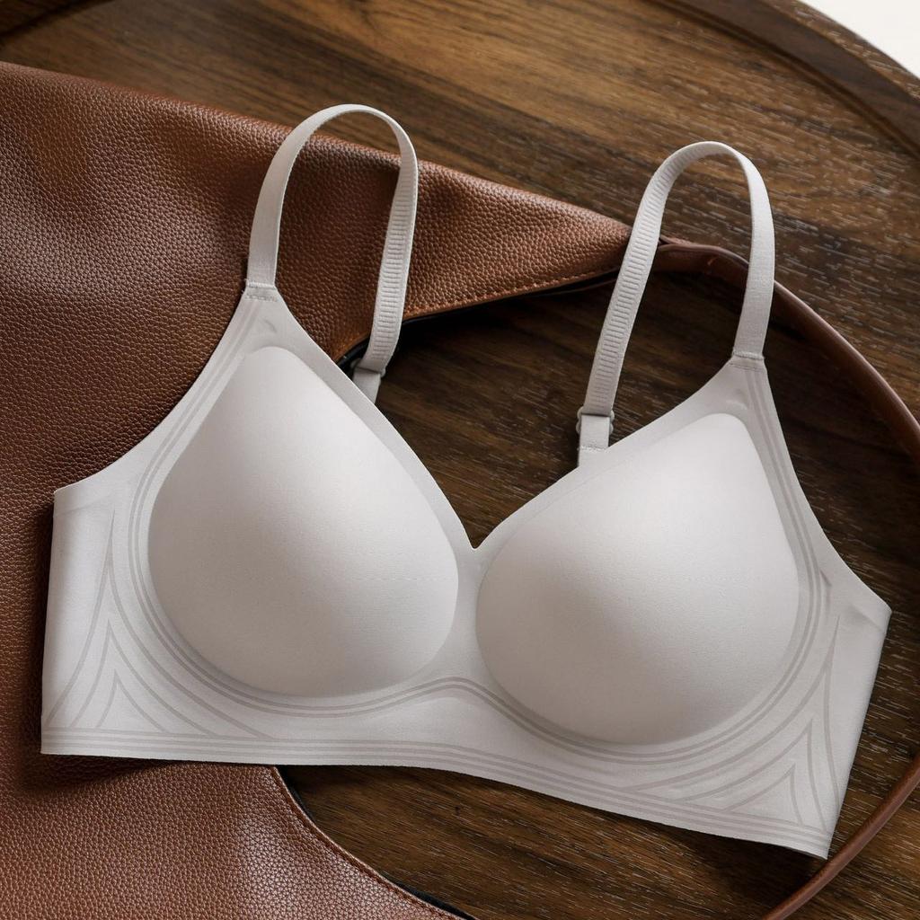 Non-magnetic, Non-iron, Non-marking Underwear Women's Small Breasts Gather, Thin, Comfortable Soft Support, Pull and Close, Breast Bra Without Steel 