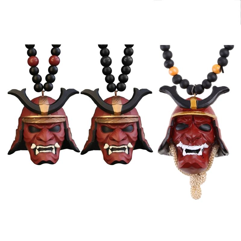 Nowość Japoński Oni Samuraj Brelok do zawieszenia w samochodzie Dekoracja na Halloween Diabeł Stylizacja lusterek wstecznych