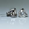CERTIFIED 925 Starling Silver 14.7 Ct Synthetic Moissanite Heart Earring Pair MY.ER-20-NS