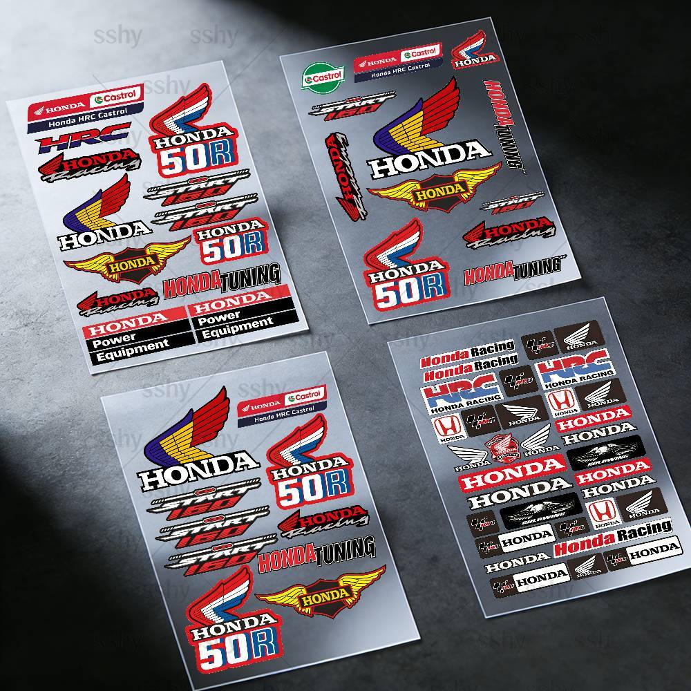 ARA1 For HONDA Reflective Motorcycle Stickers, 3M Safety Warning At Night In the Dark Scooter Helmets
