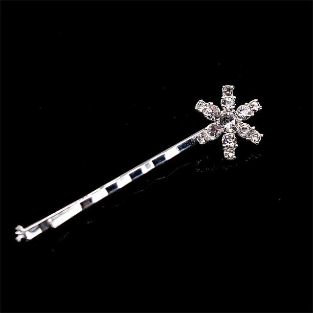 New Geometric Stars Moon Rhinestone Hair Clip Set Snowflake Star Bride Hairpins Women Side Clip Hair Barrettes Hair Accessories