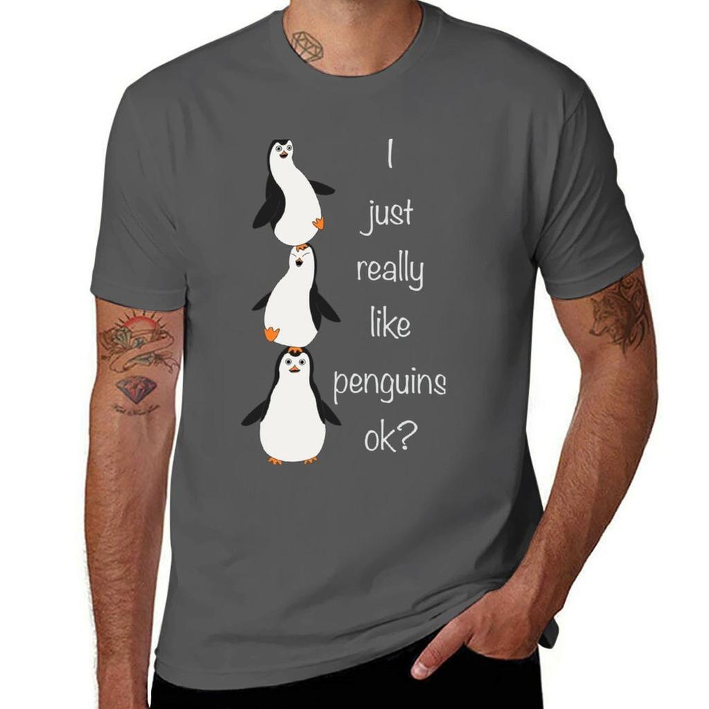 I Just Really Like Penguins Ok Cute Tshirt Festival Short Sleeve Tshirt