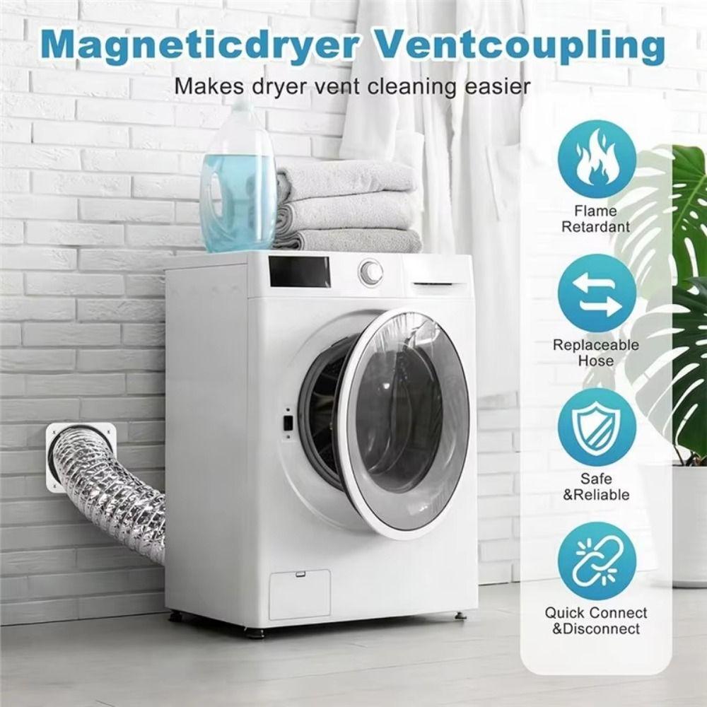Strong Magnet Magnetic Dryer Vent Coupling Flexible Dryer Vent Connector  Ventilation Duct