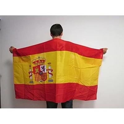 Fahnenumhang Spanien 150x90cm-Körperfahne Spanischer Fan 90 x 150 cm[44]
