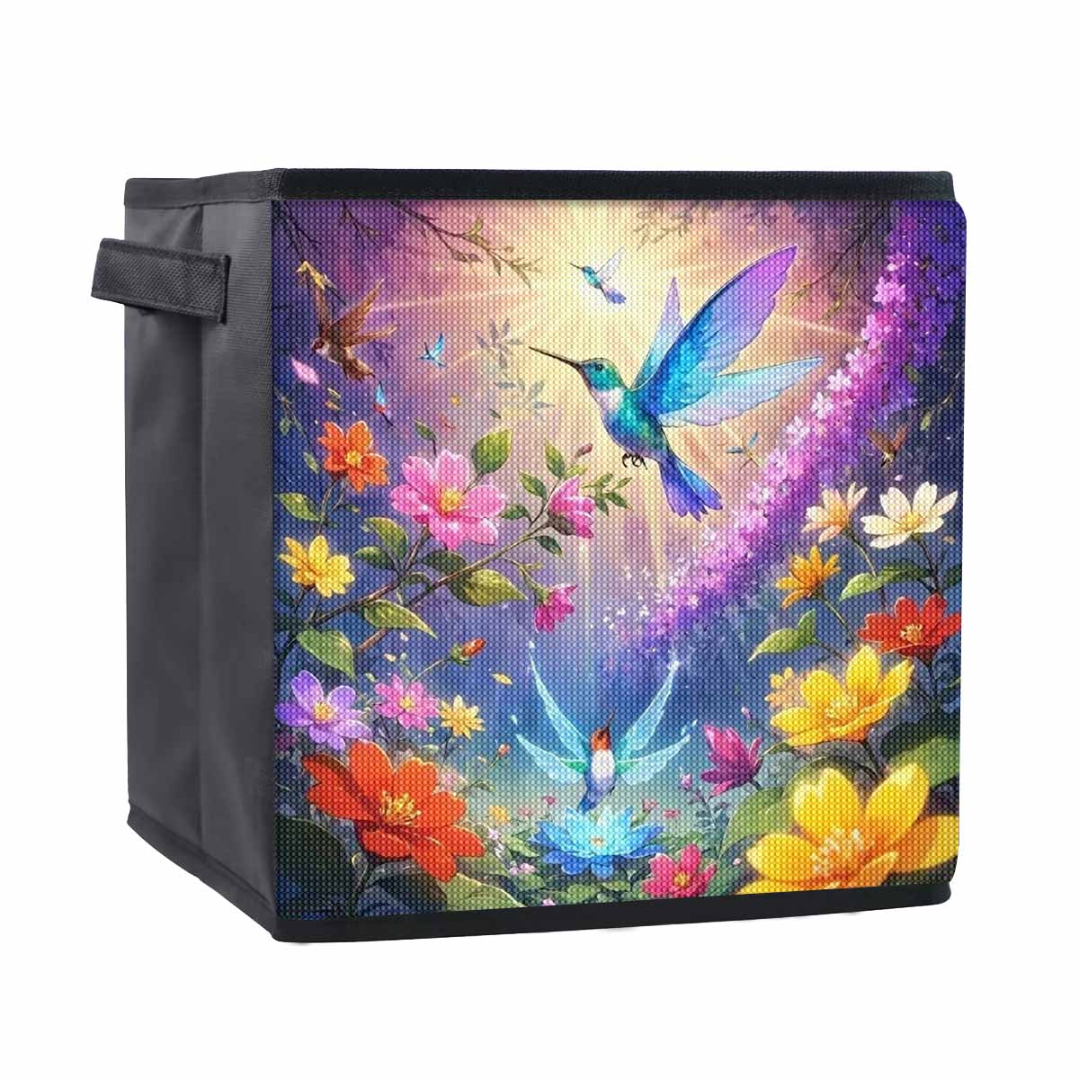 

Flowers and Hummingbirds 5D Diamond Painting Storage Basket Full Round Drill Mosaic Diamond Embroidery Cross Stitch Kits Home Decor Home Decor 25cmx25cm