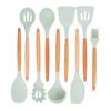 12 Pieces in 1 Set Silicone Kitchen Accessories Cooking Tools Kitchenware Cocina Silicone Kitchen Utensils With Wooden Handles