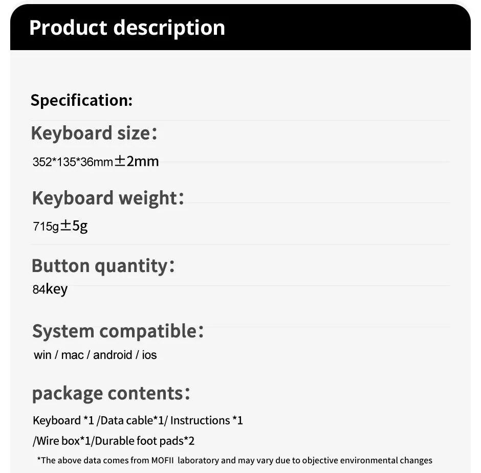 LUSC Mechanical Bluetooth Keyboard,Bluetooth and Wired Connection Methods,light and Charge,for Tablets, Desktops,laptops