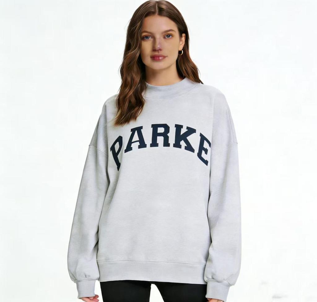2026 PARKE Unisex Cotton Embroidered Hoodie - Versatile Slim-Fit Long Sleeve