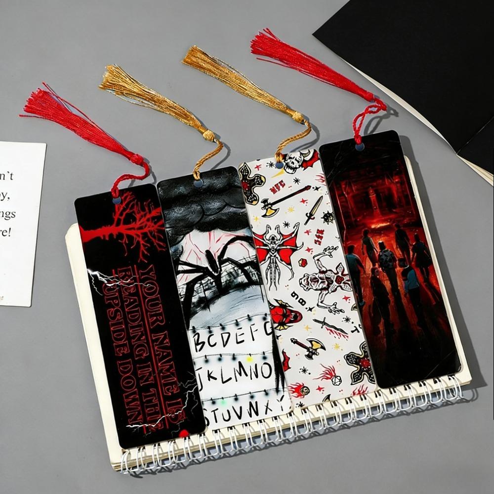 Stylish Acrylic Bookmark For Book Lover Reader Accessories Horror Themed Bookmark Student Stationery Teacher Office Supplies