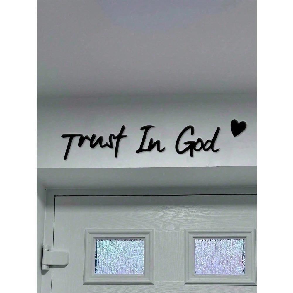 3 Piece Trust in God Metal Wall Art Religious Christian Gift for Women Inspirational Home Decor