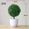 Künstliche Topfdekoration, Topiary, Kugelform, Bonsai, Kunstpflanze, Heimdekoration