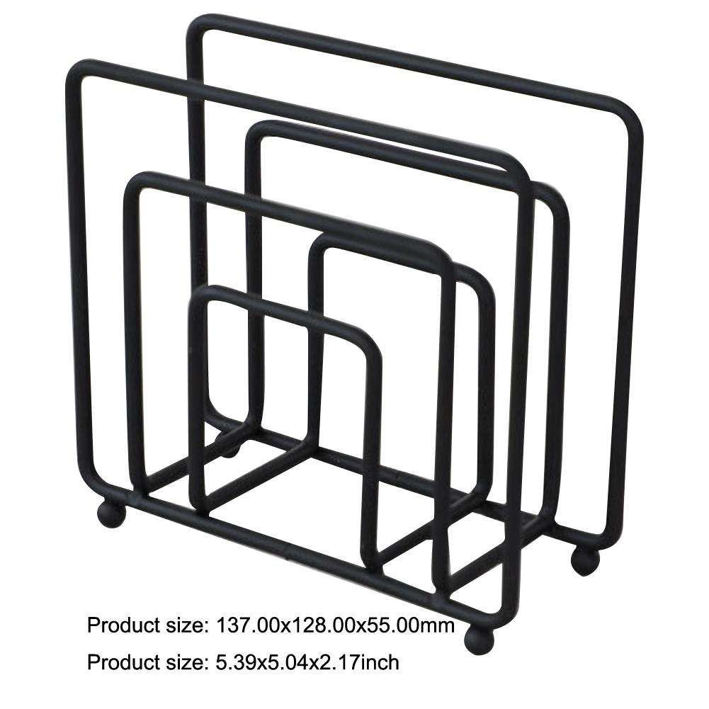Iron Modern Metal Napkin Holder Large Capacity Vertical Freestanding Napkins Holder Square for Kitchen Dining Tables/Countertops